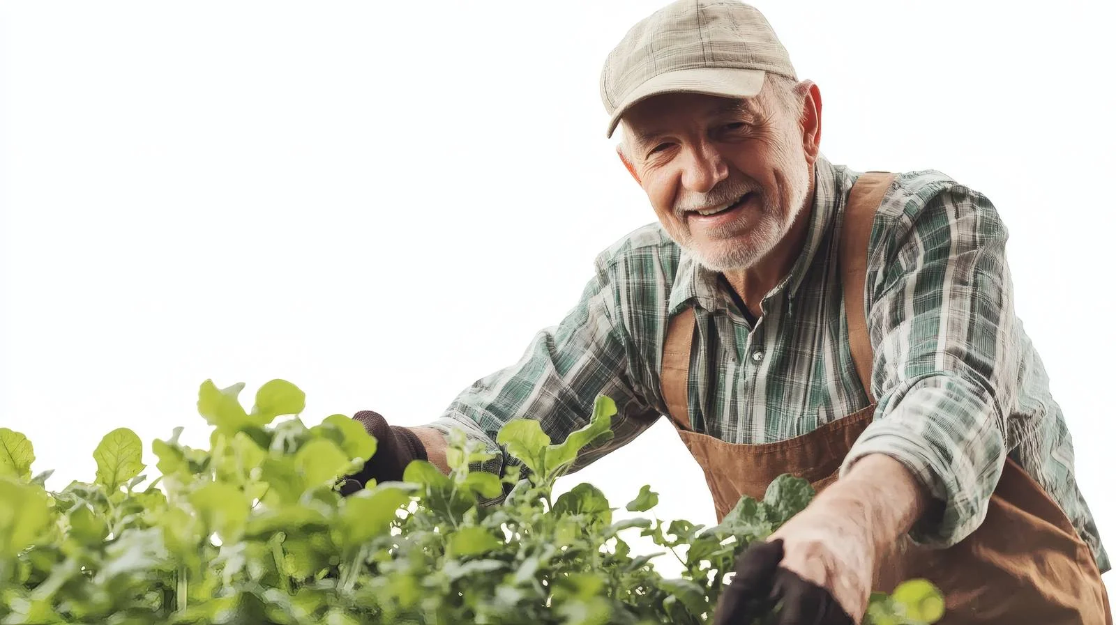 Elderly Gentleman Tending Garden Alone — free download from Dotvec