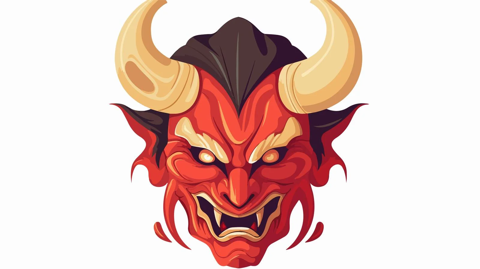 Traditional Hannya Noh Mask Japanese Kabuki — free download from Dotvec