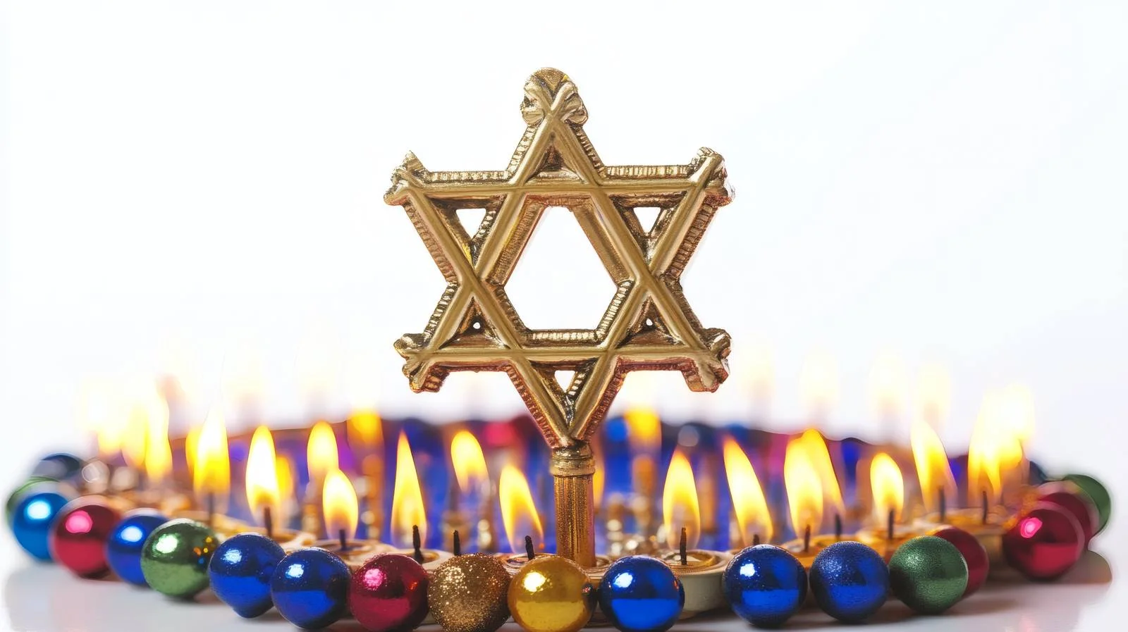 Festive Hanukkah Theme on White Background — free download from Dotvec