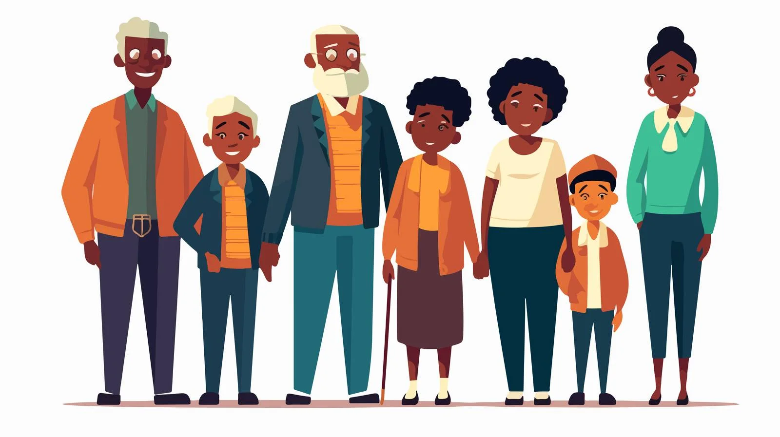 Joyful African American Family Portrait with Grandmother — free download from Dotvec