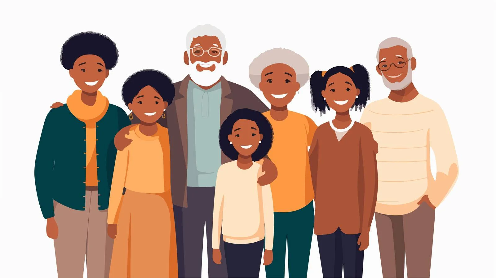 Joyful African American family photo with grandmother — free download from Dotvec