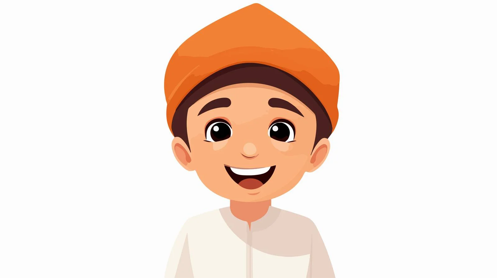 Joyful Arabian Child Portrait: Smiling Muslim Boy — free download from Dotvec