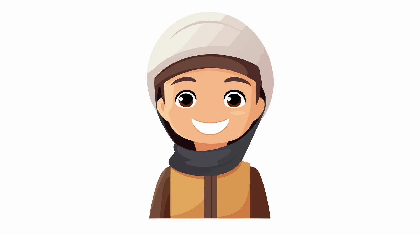 Joyful Arabic Child Portrait: Cheerful Muslim Boy — free download from Dotvec