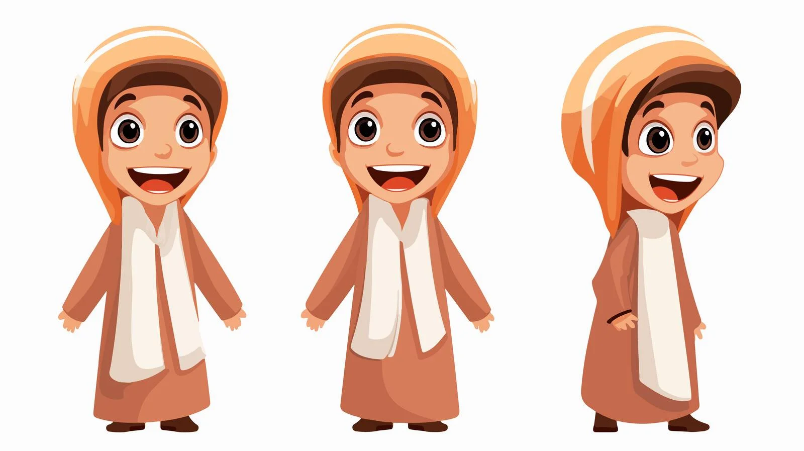 Joyful Arab child portrait: Smiling Muslim boy — free download from Dotvec