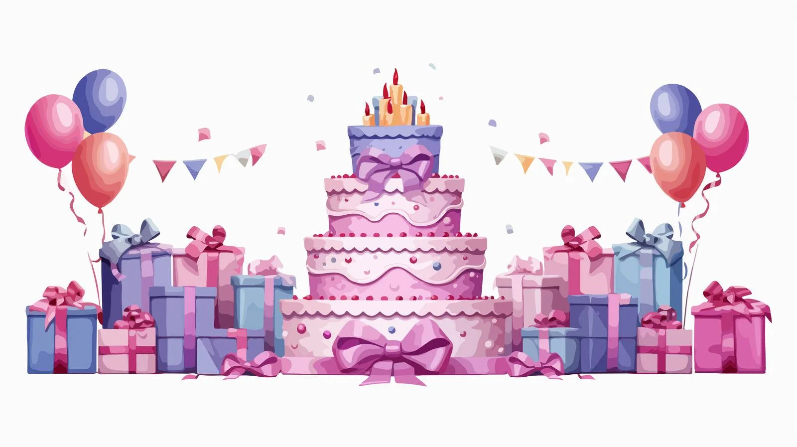 Birthday Celebration Elements — free download from Dotvec