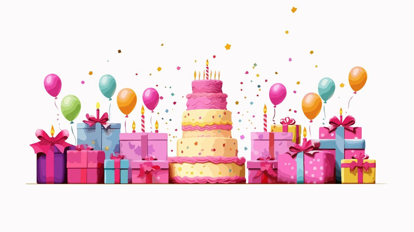 Birthday Celebration Elements — free download from Dotvec