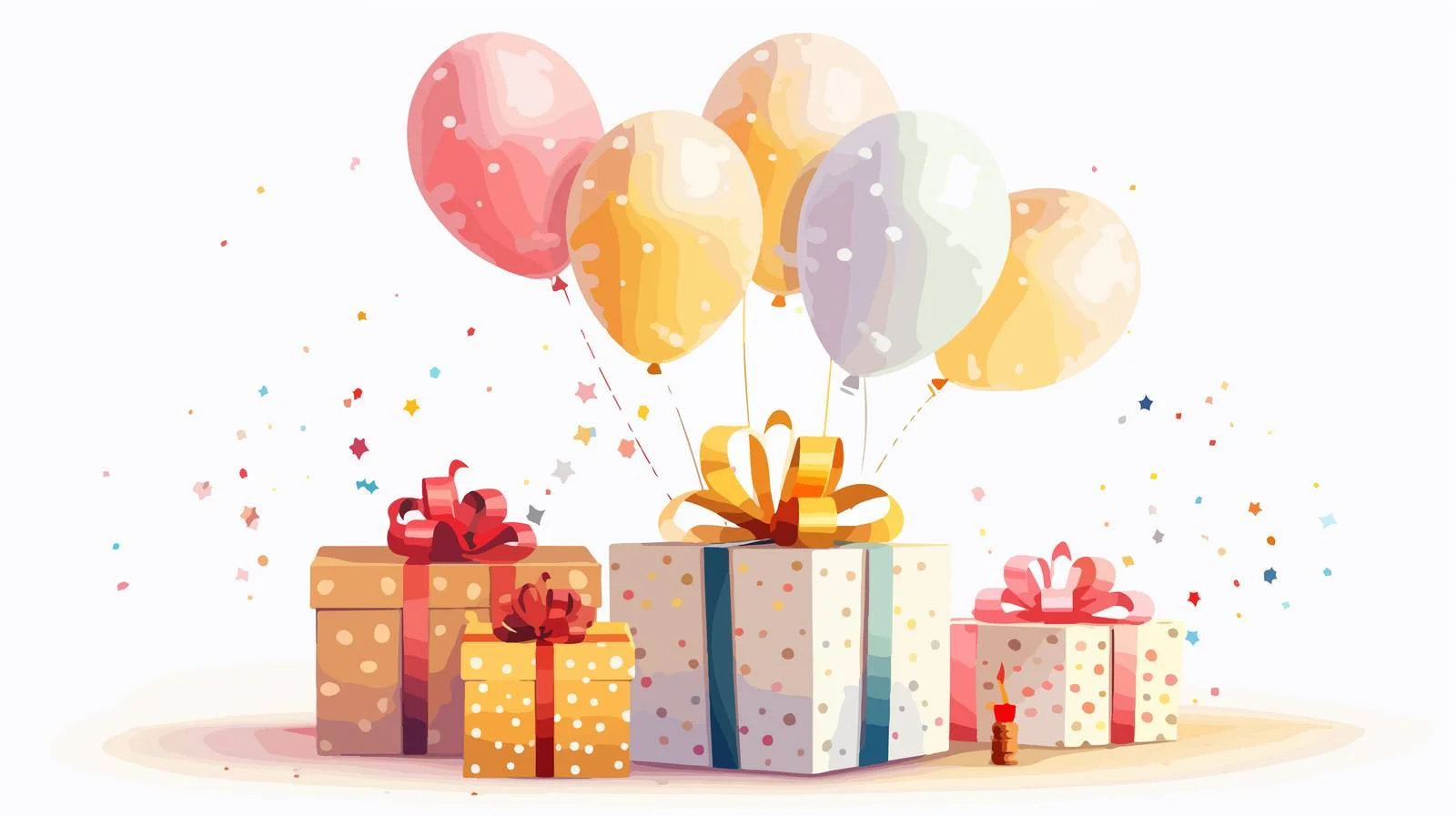 Cheerful Birthday Celebration Card Design — free download from Dotvec