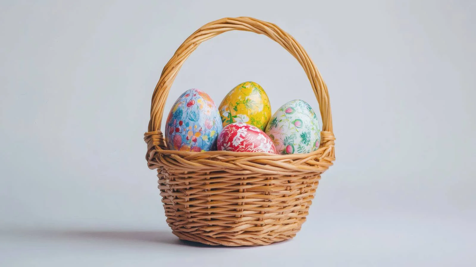 Vibrant Easter Eggs in Isolated Basket — free download from Dotvec