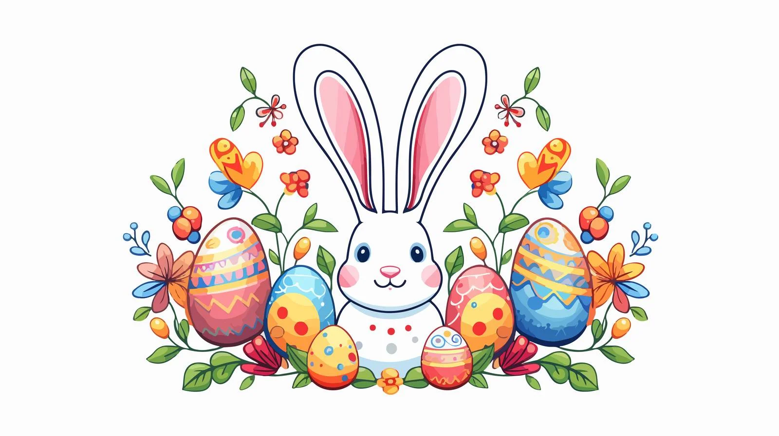 Easter Greeting in Festive Lettering Design — free download from Dotvec
