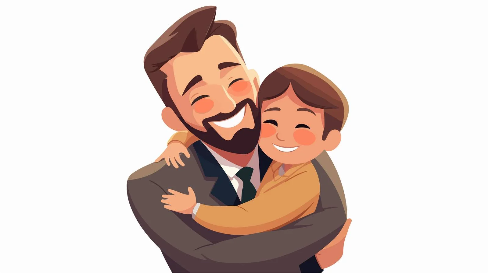 Father-Son Love Displayed Happily — free download from Dotvec