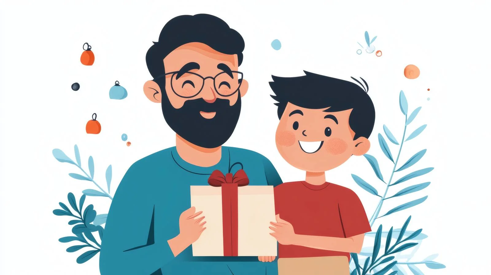 Father's Day Celebration on White Background — free download from Dotvec