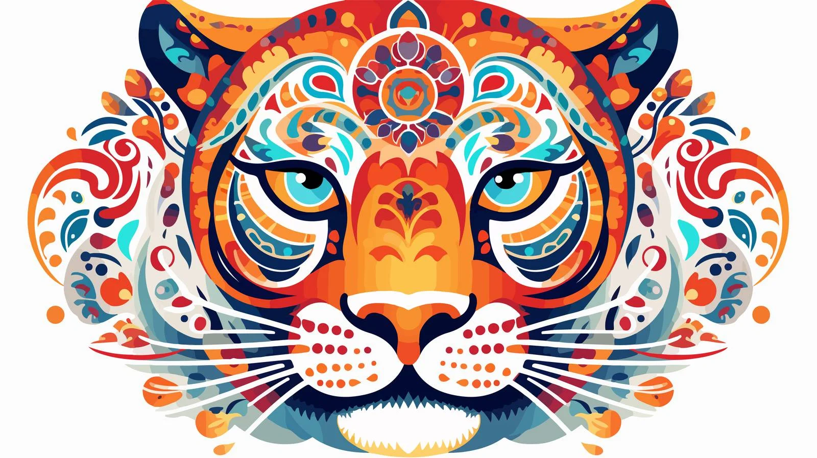Elegant 2022 Chinese Tiger New Year Card — free download from Dotvec