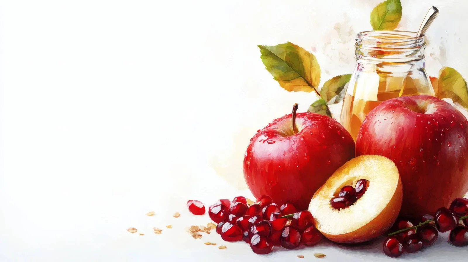 Rosh Hashanah Greeting Card on White Background — free download from Dotvec