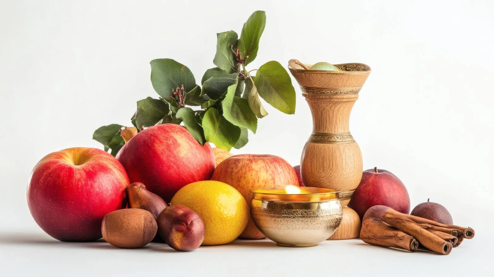 Festive Rosh Hashanah Celebration on White — free download from Dotvec
