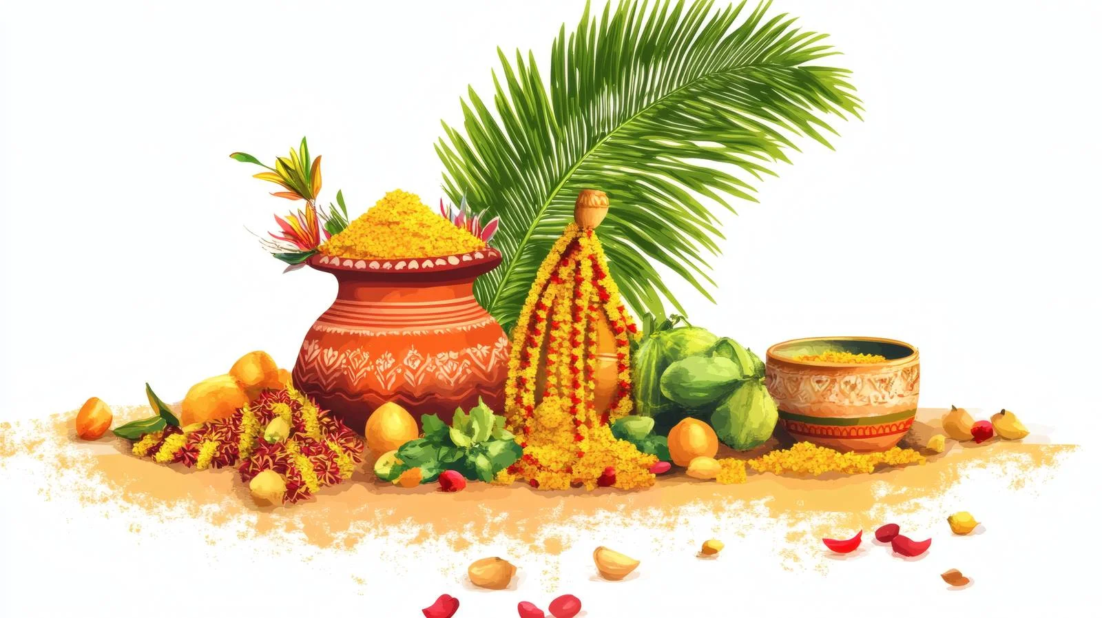 Traditional Festive Gudi Padwa Celebration Symbol – free padwa image from Dotvec