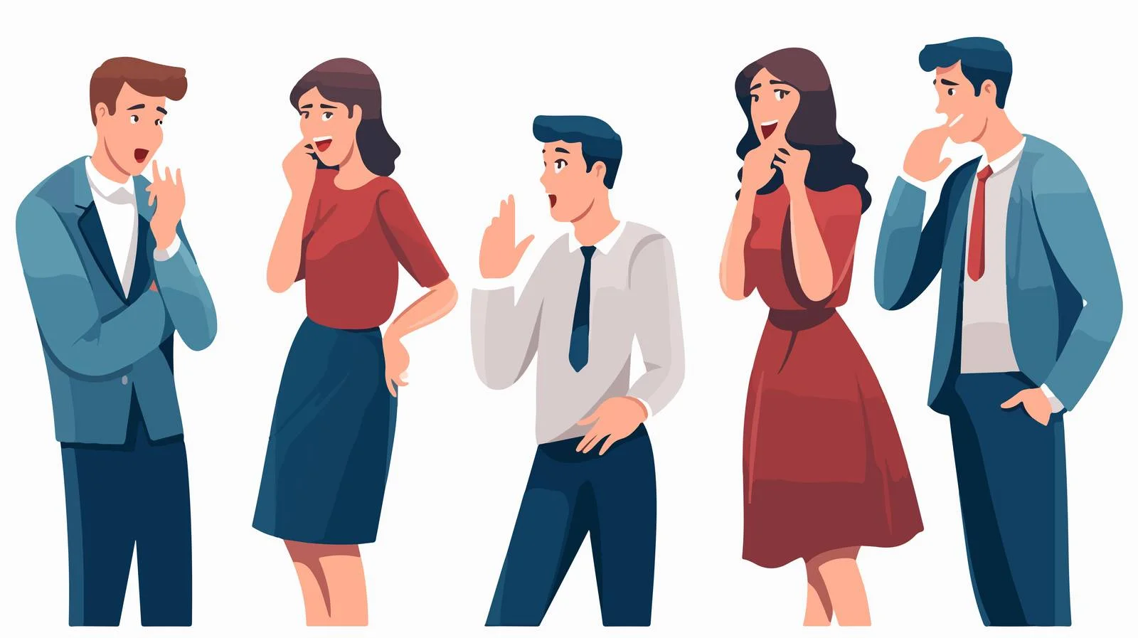 Expressive individuals sharing secrets intently — free download from Dotvec