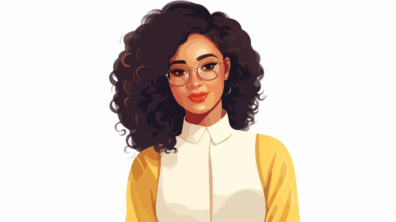 Joyful Black Woman in Glasses Smiles — free download from Dotvec