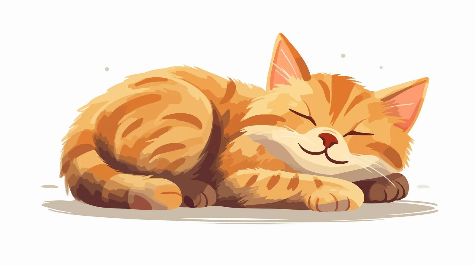 Tranquil Cat Resting Peacefully on Mat — free download from Dotvec