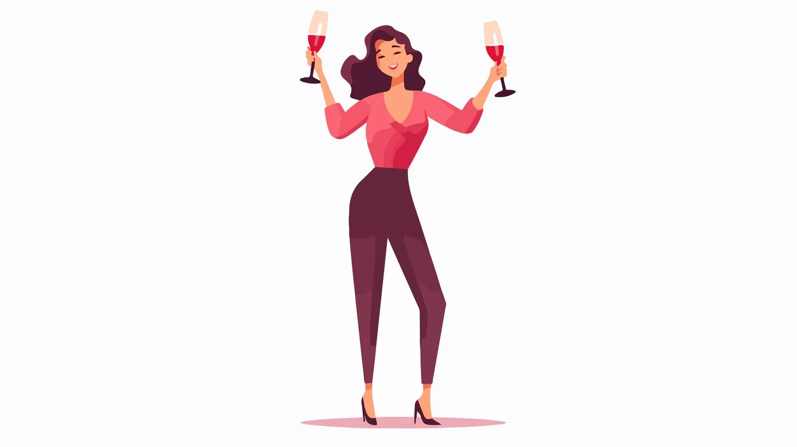 Joyful woman with champagne bottle celebration — free download from Dotvec