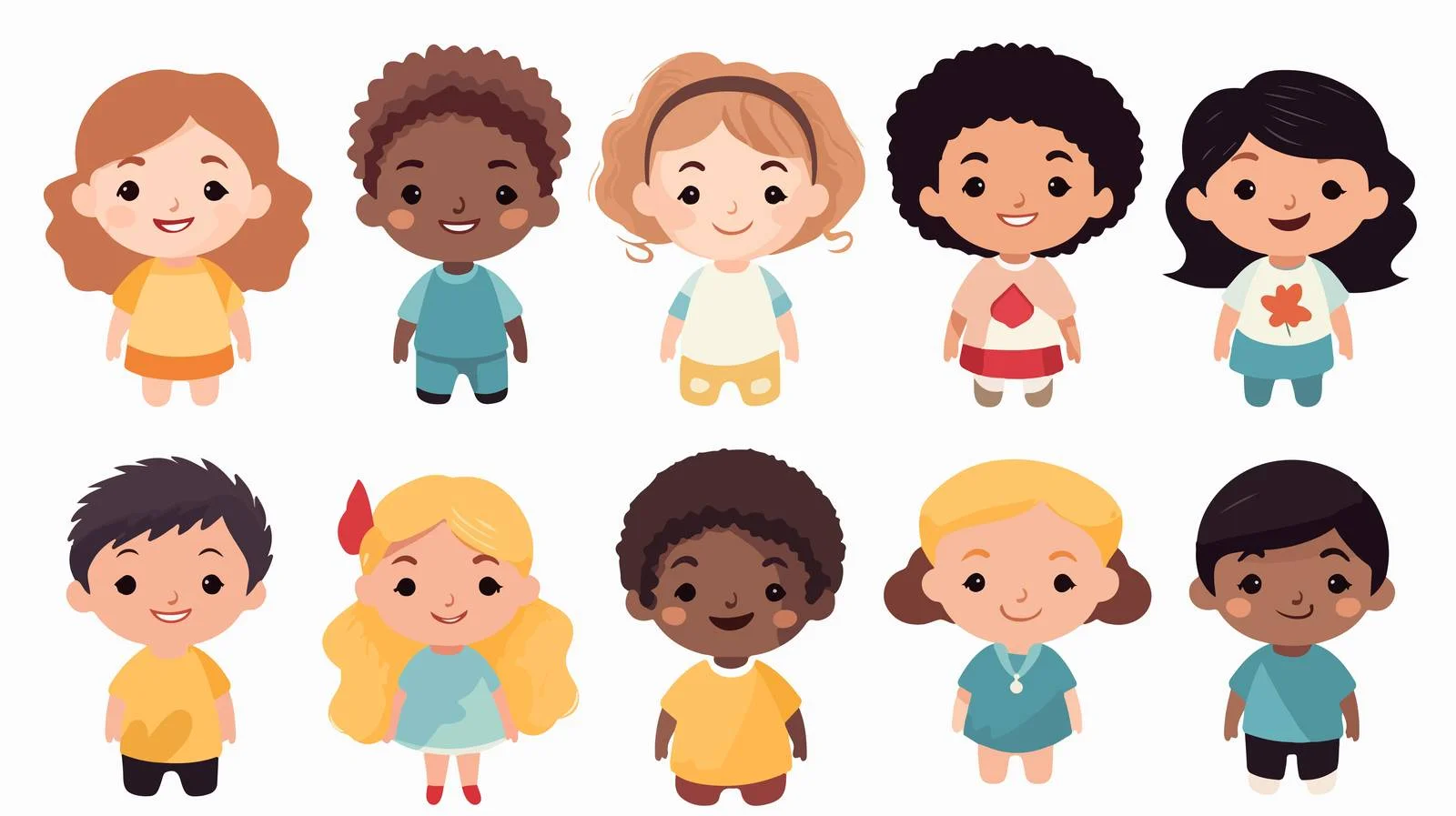 Joyful diverse children laughing and playing — free download from Dotvec