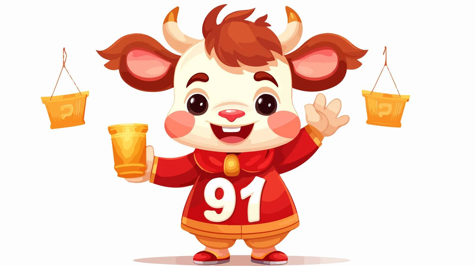 Chinese New Year 2021 Cartoon Greeting — free download from Dotvec