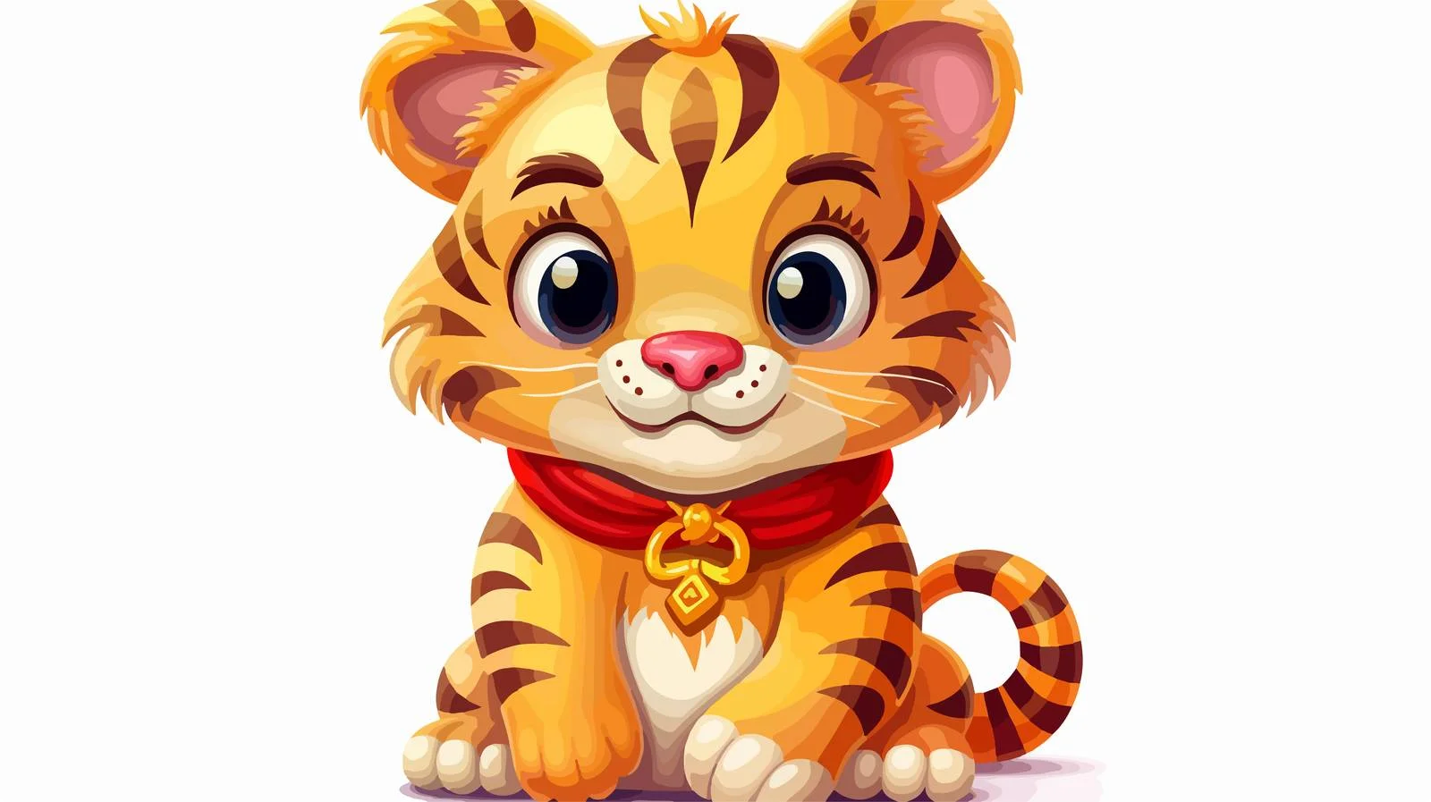 Celebratory Chinese New Year Cartoon Tiger — free download from Dotvec