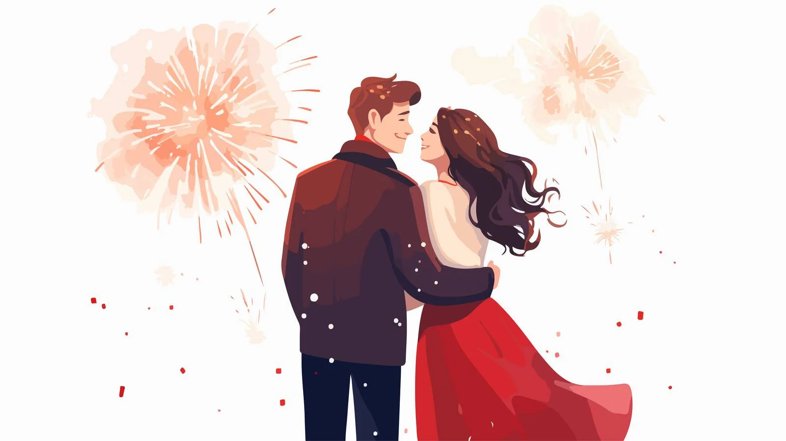Joyful couple holding sparklers in celebration — free download from Dotvec