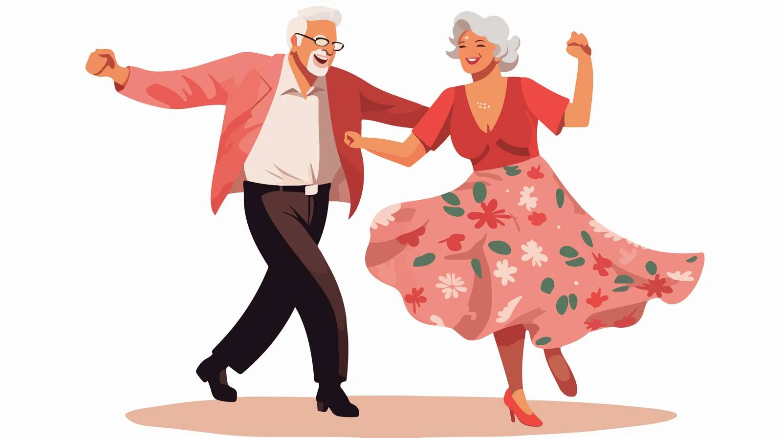 Joyful elderly couple dancing gracefully together — free download from Dotvec