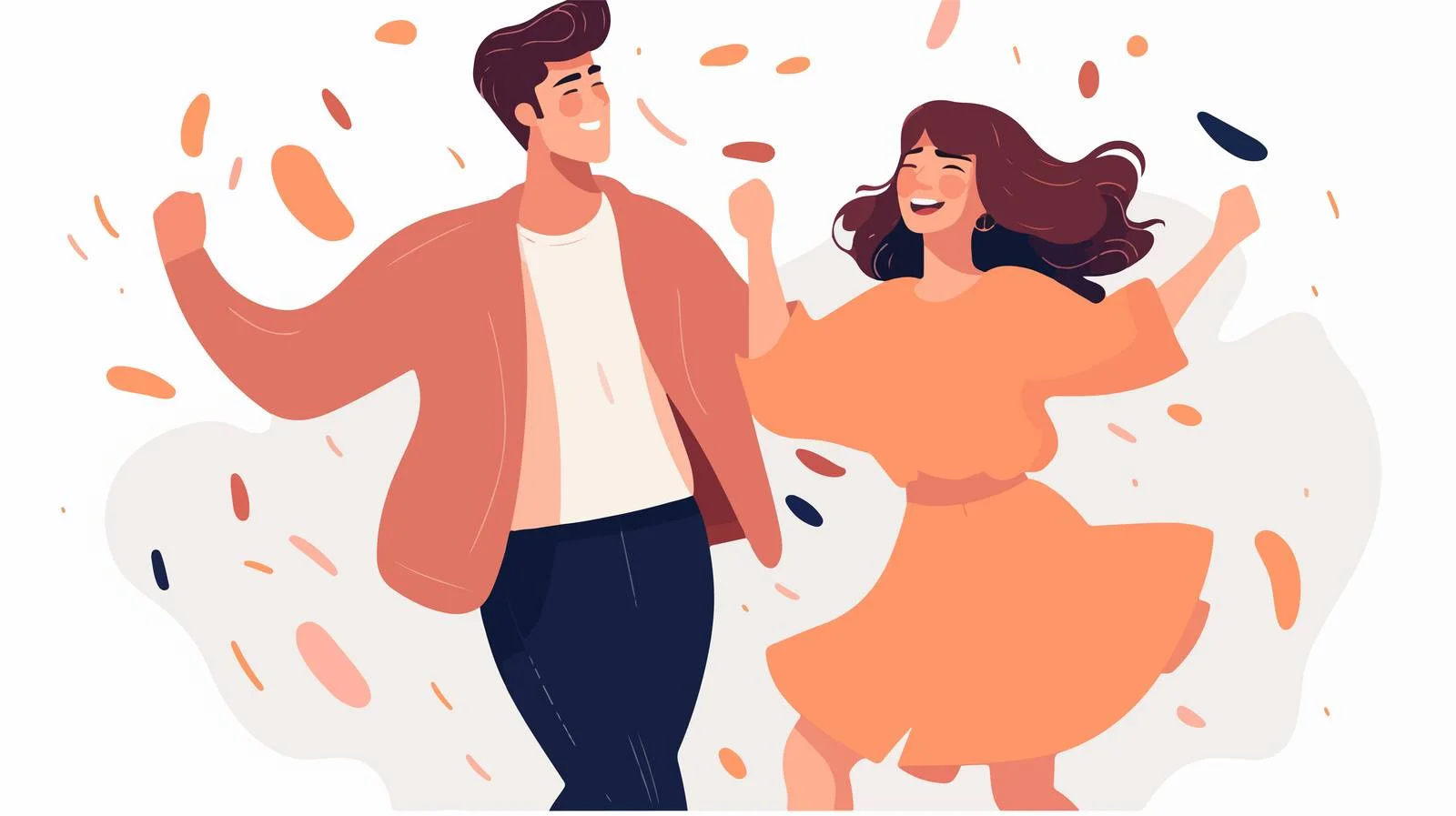 Joyful young couple dancing together happily — free download from Dotvec