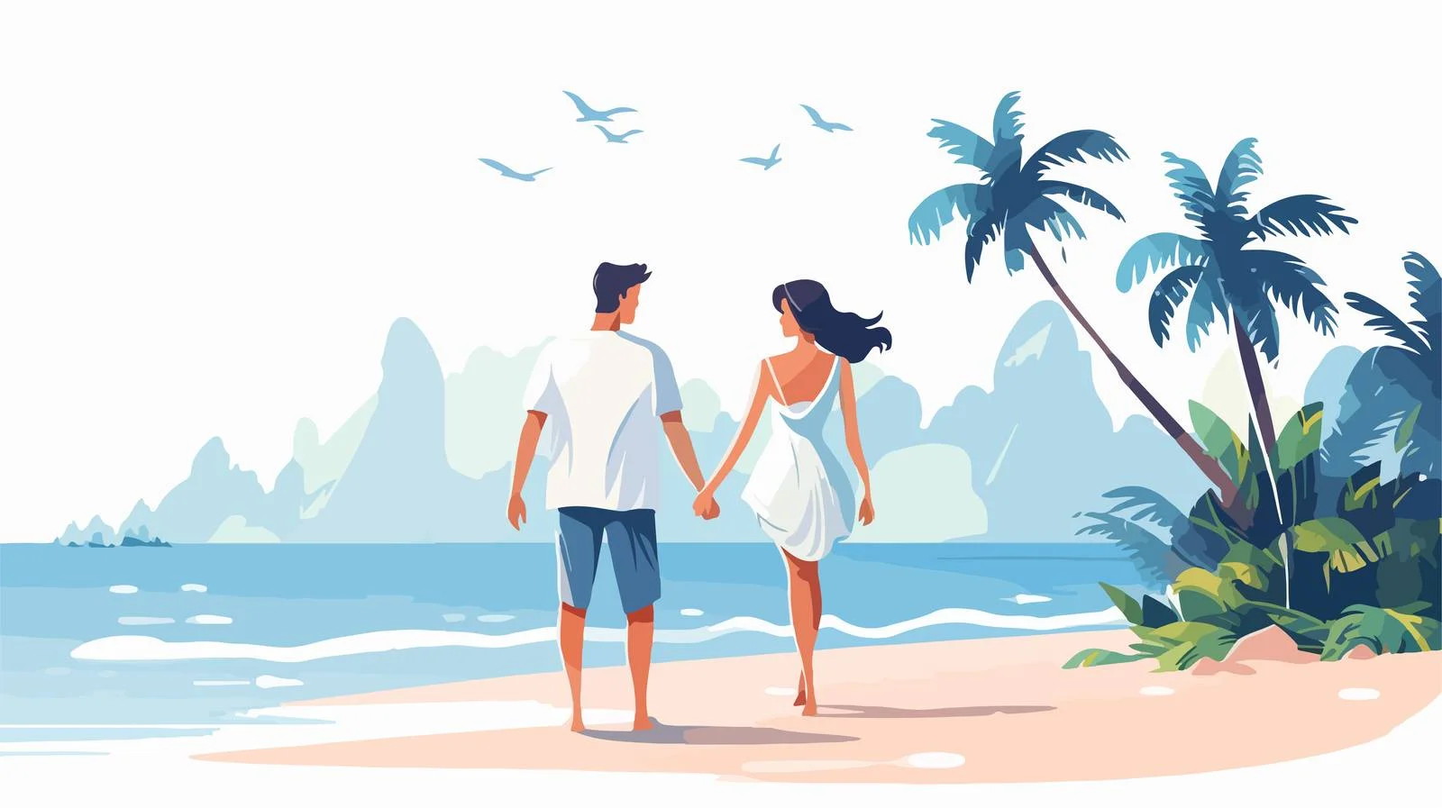 Tranquil Seaside Escape for Joyful Couple — free download from Dotvec
