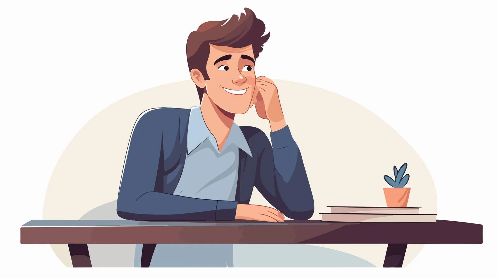 Joyful and Inquisitive Individual Observing Closely — free download from Dotvec