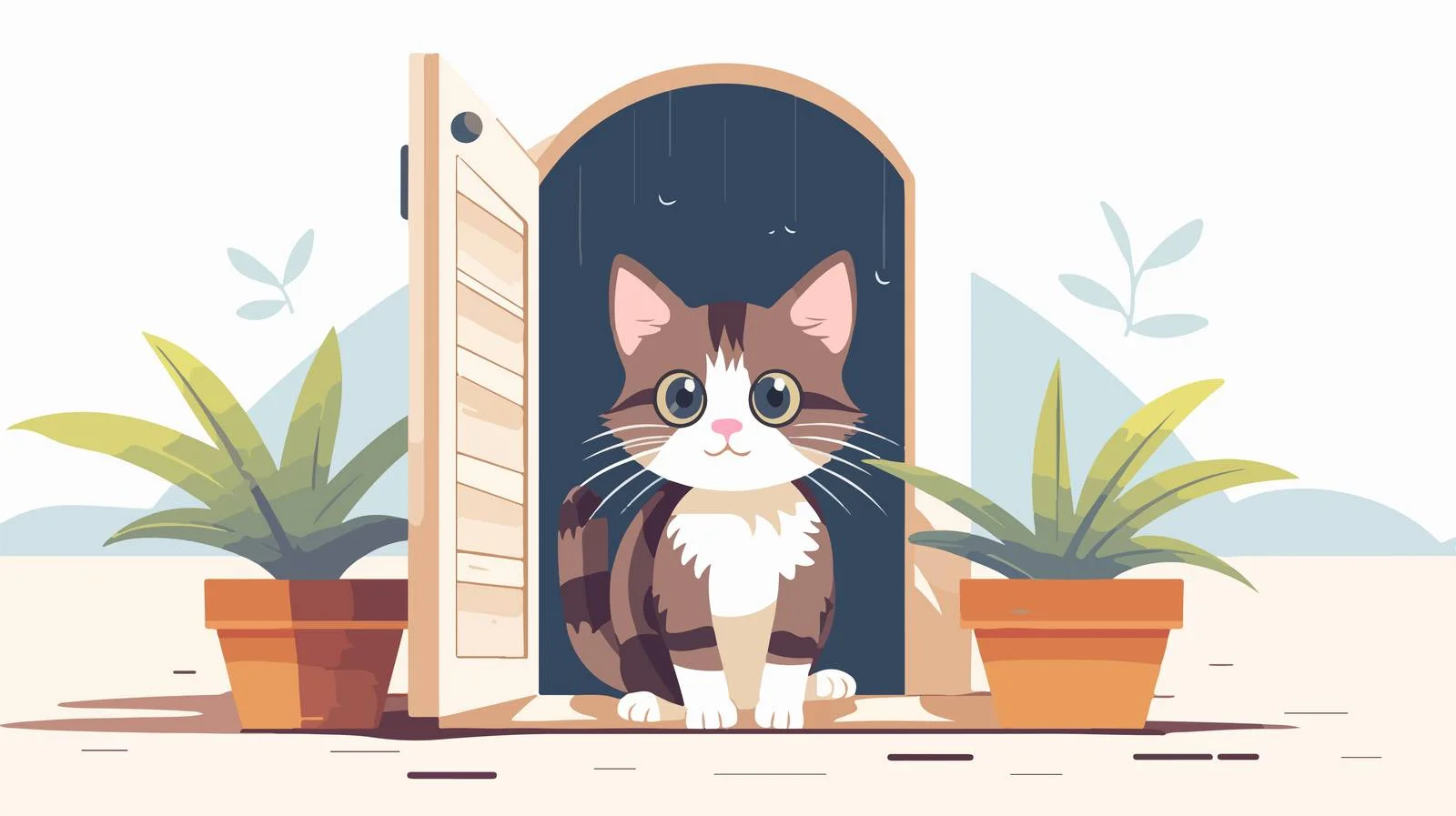 Joyful cat leaving small pet carrier — free download from Dotvec