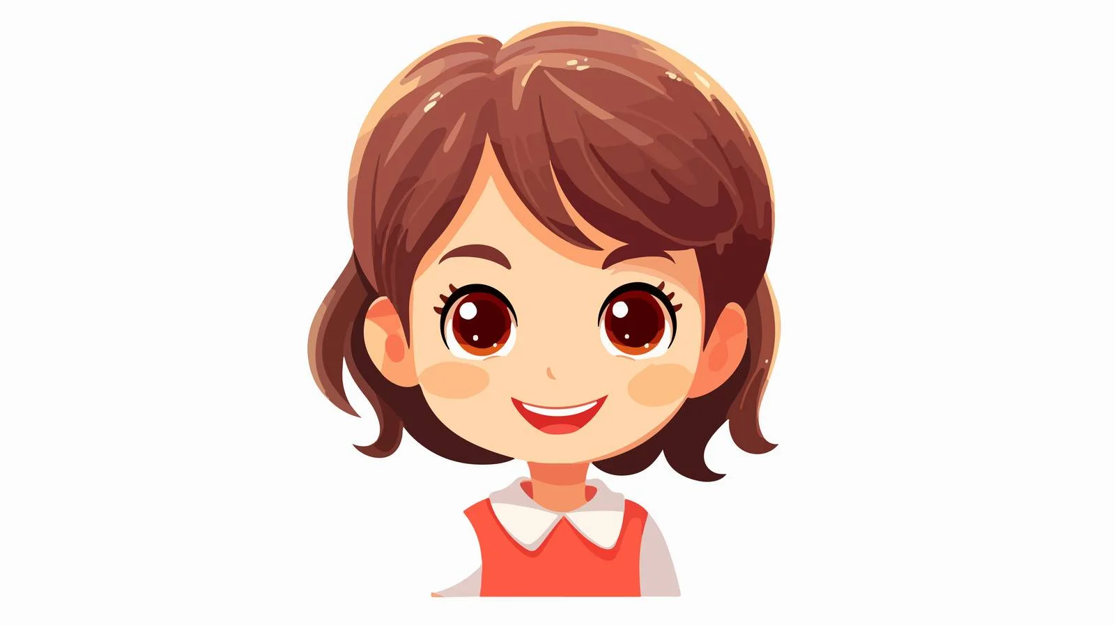 Joyful young girl's school portrait close-up — free download from Dotvec