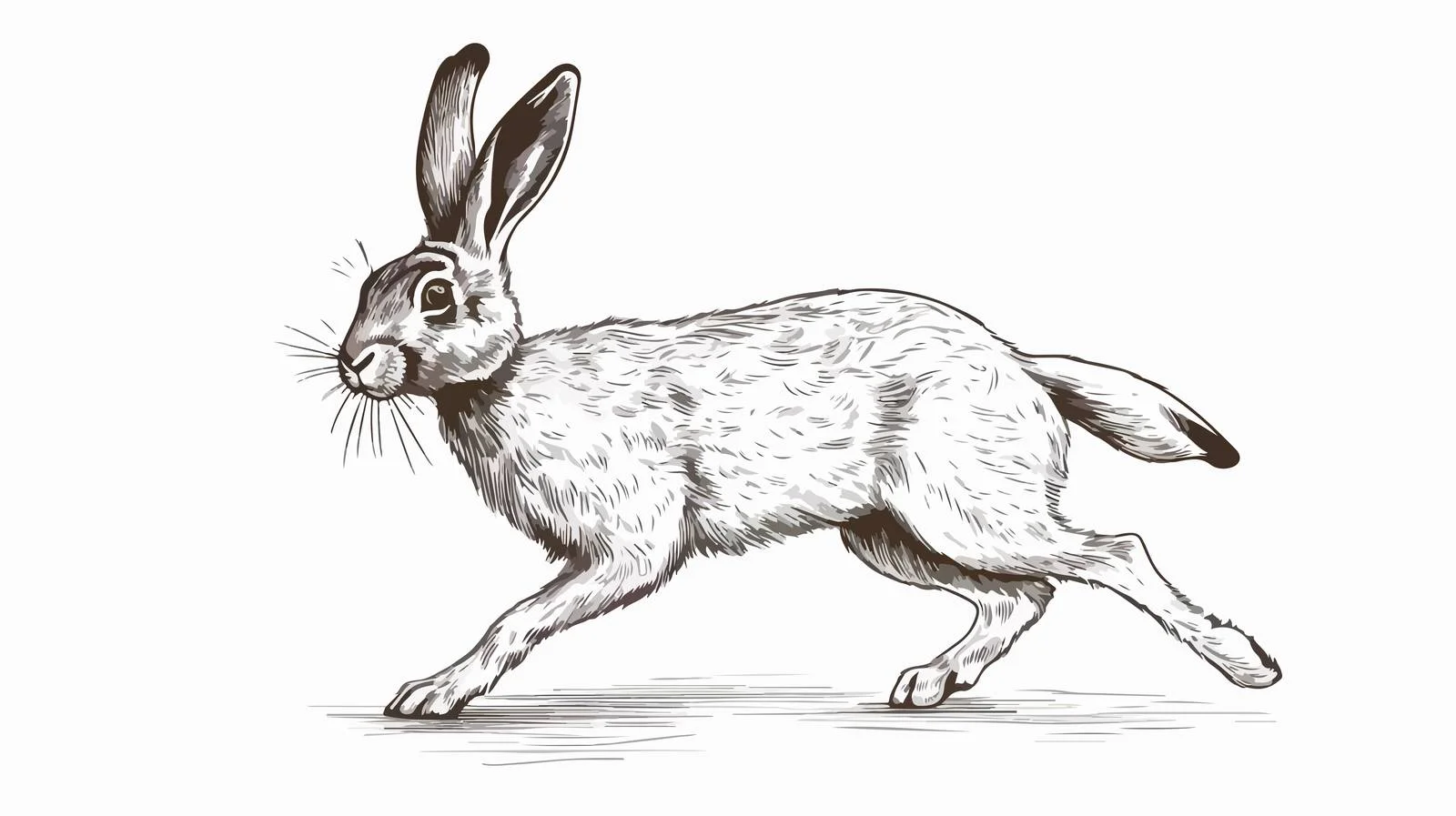 Engraved Hare Sketch Vector Illustration — free download from Dotvec