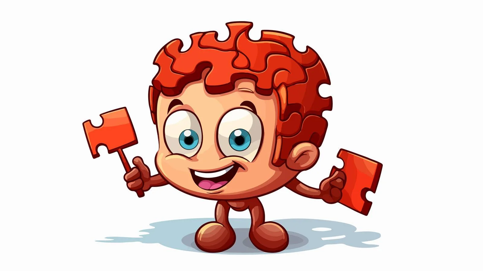 Creative Puzzle Mascot Cartoon Vector Illustration — free download from Dotvec
