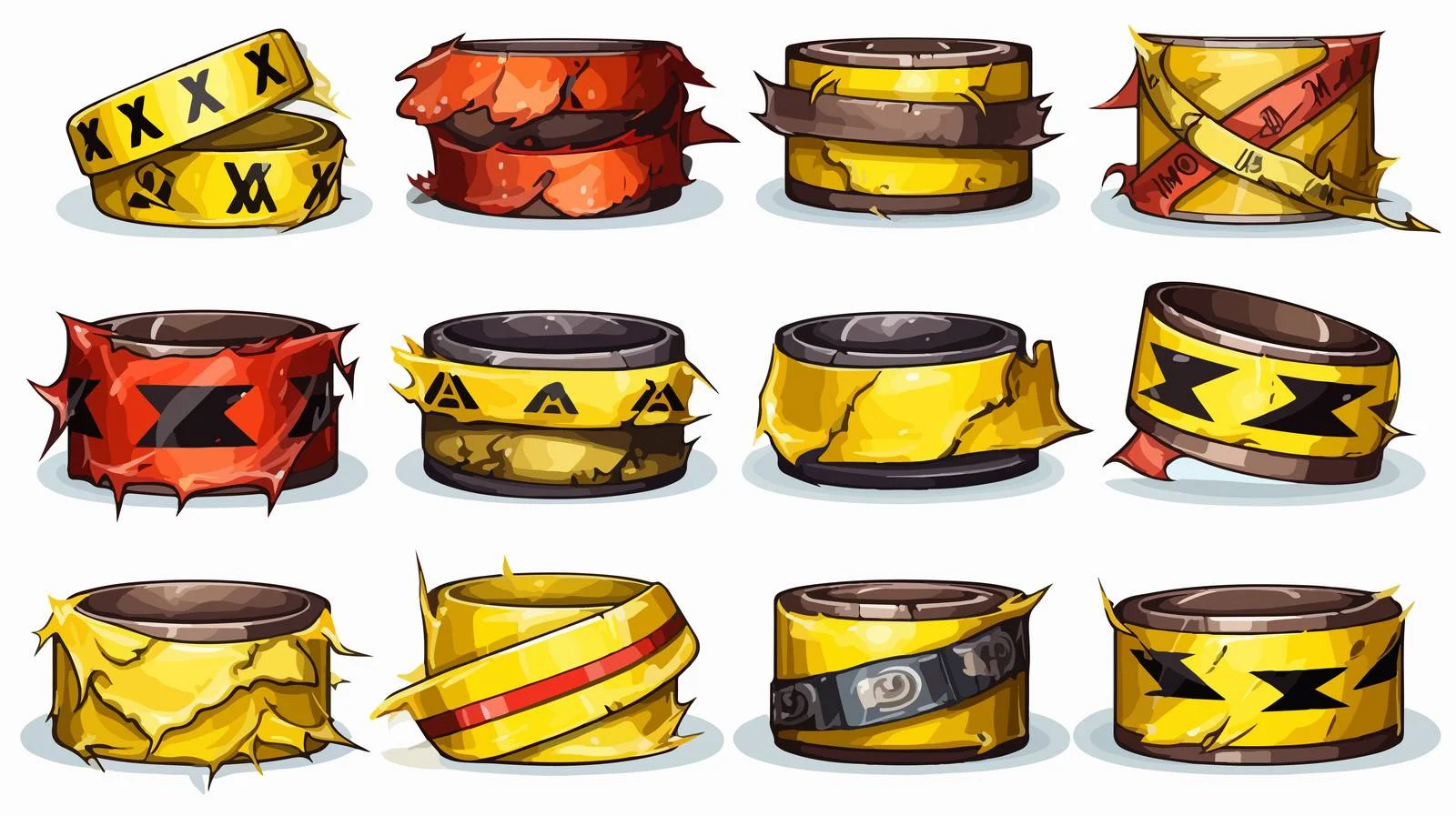 Caution Tape Sets: Handle with Care — free download from Dotvec