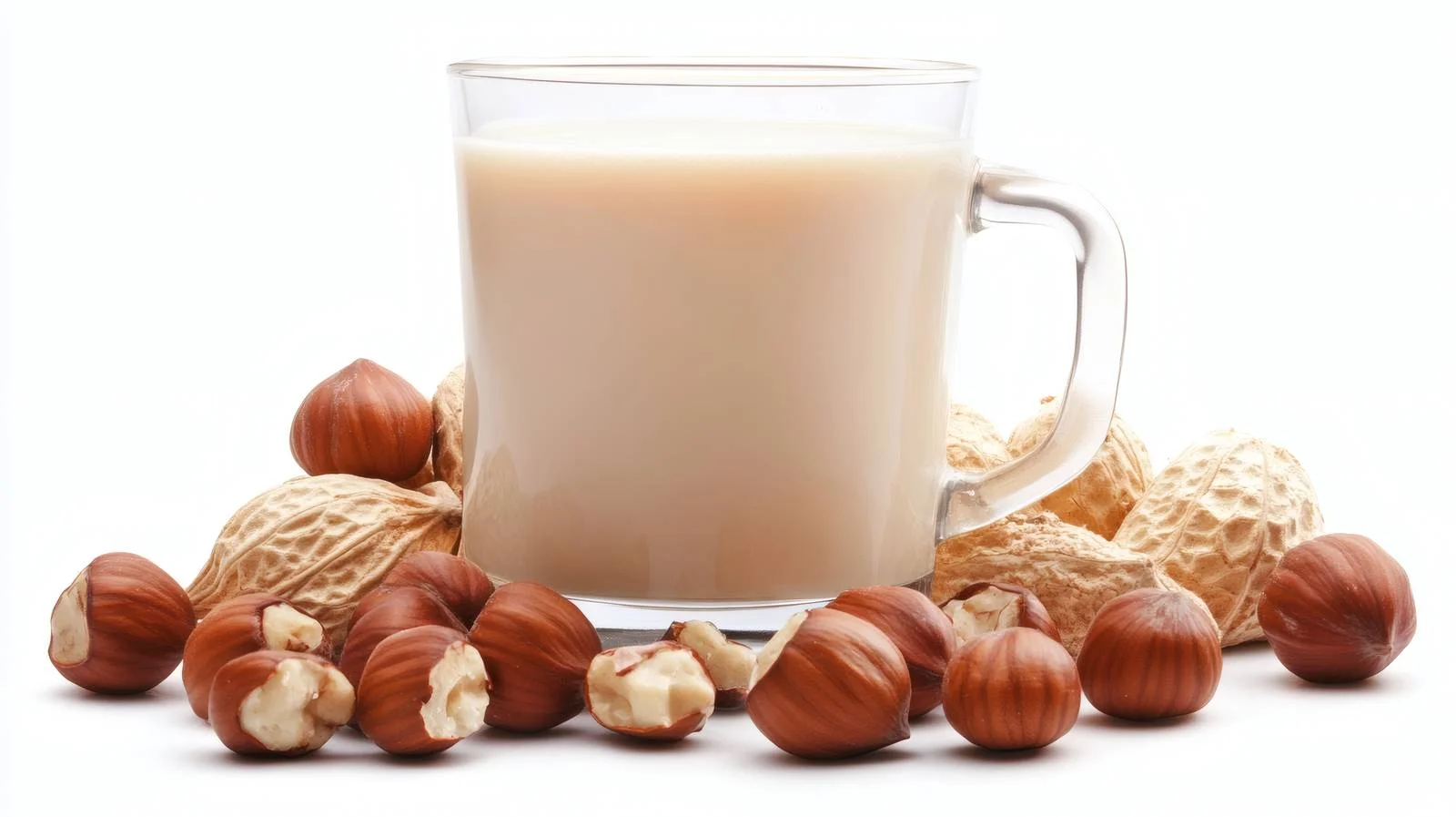 Hazelnut Milk on White Background View — free download from Dotvec