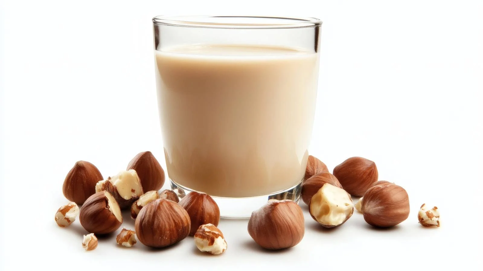 Hazelnut Milk on White Background Close-up — free download from Dotvec