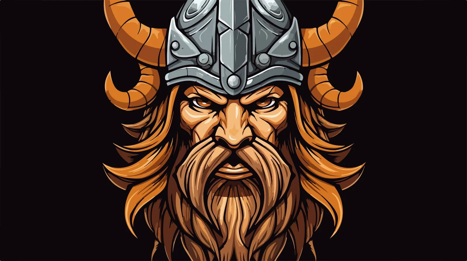 Bearded Viking Portrait — free download from Dotvec