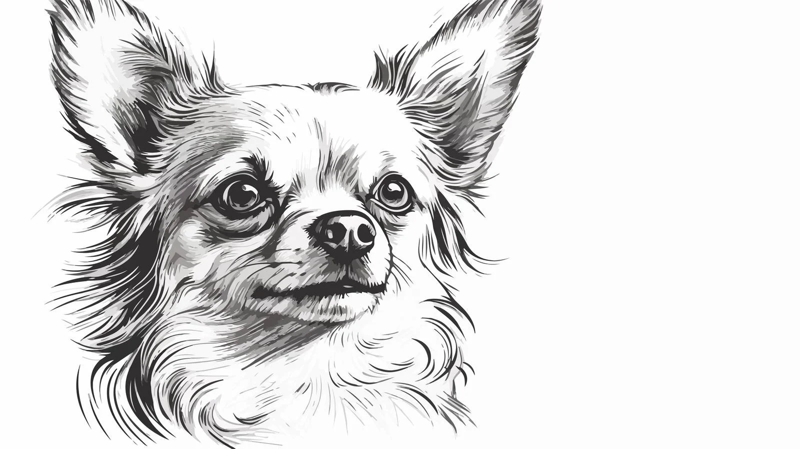 Chihuahua Dog Engraved Hand-drawn Sketch — free download from Dotvec