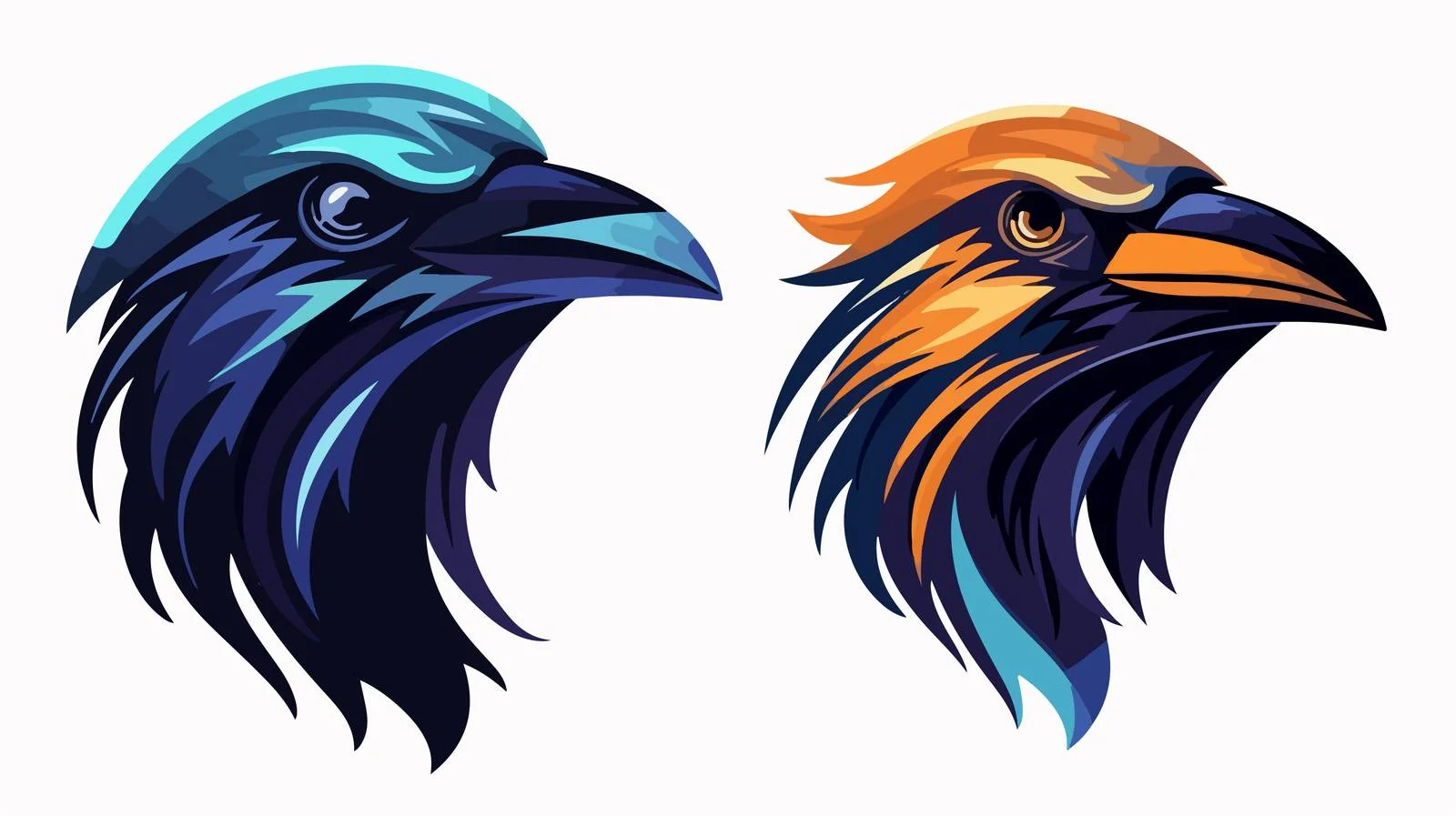 Raven Abstract Character Illustration — free download from Dotvec