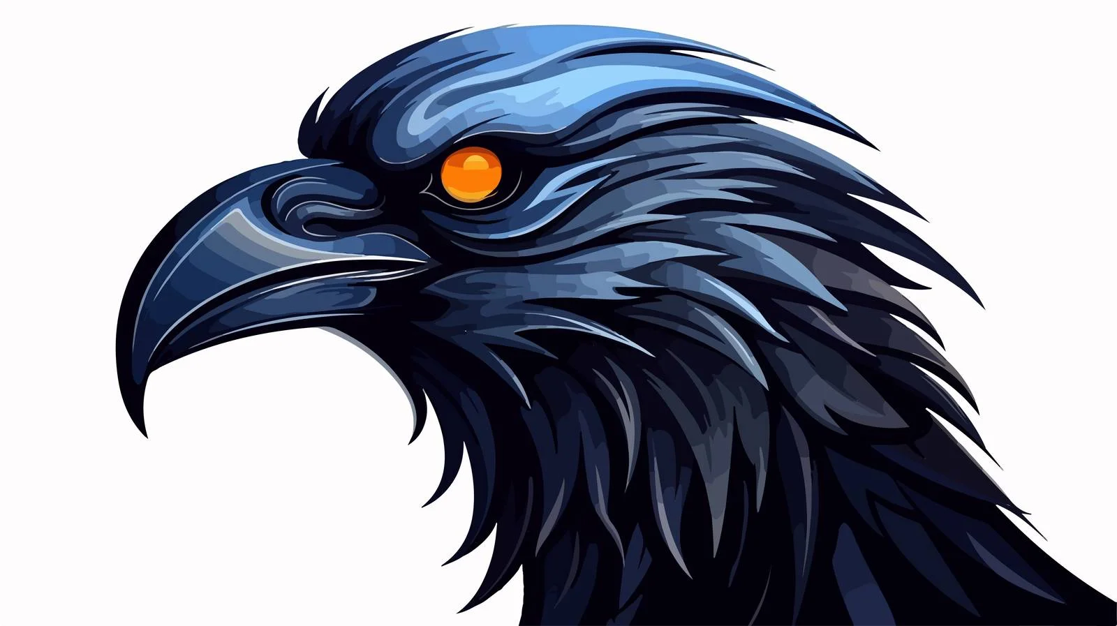 Raven Head Abstract Illustration — free download from Dotvec