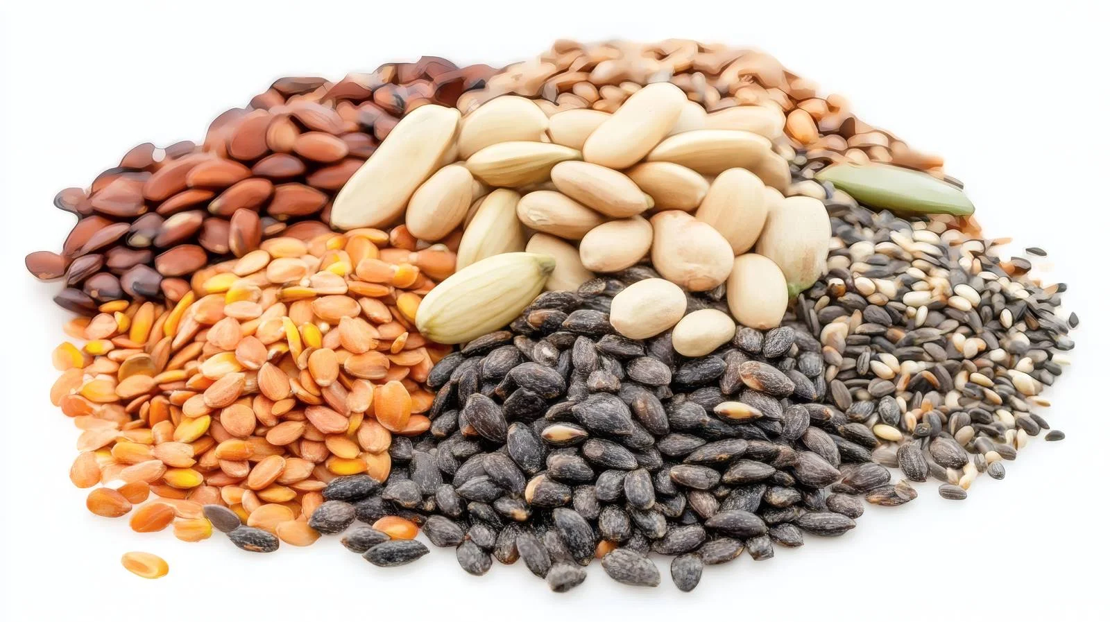 Nutritious Seed Variety on White Background — free download from Dotvec