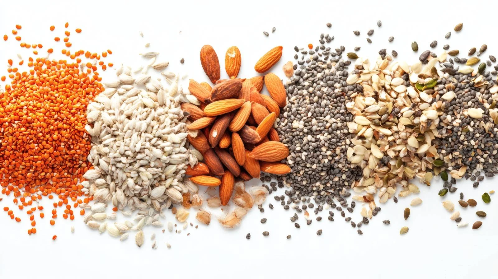 Nutrient-Rich Seed Blend on White — free download from Dotvec