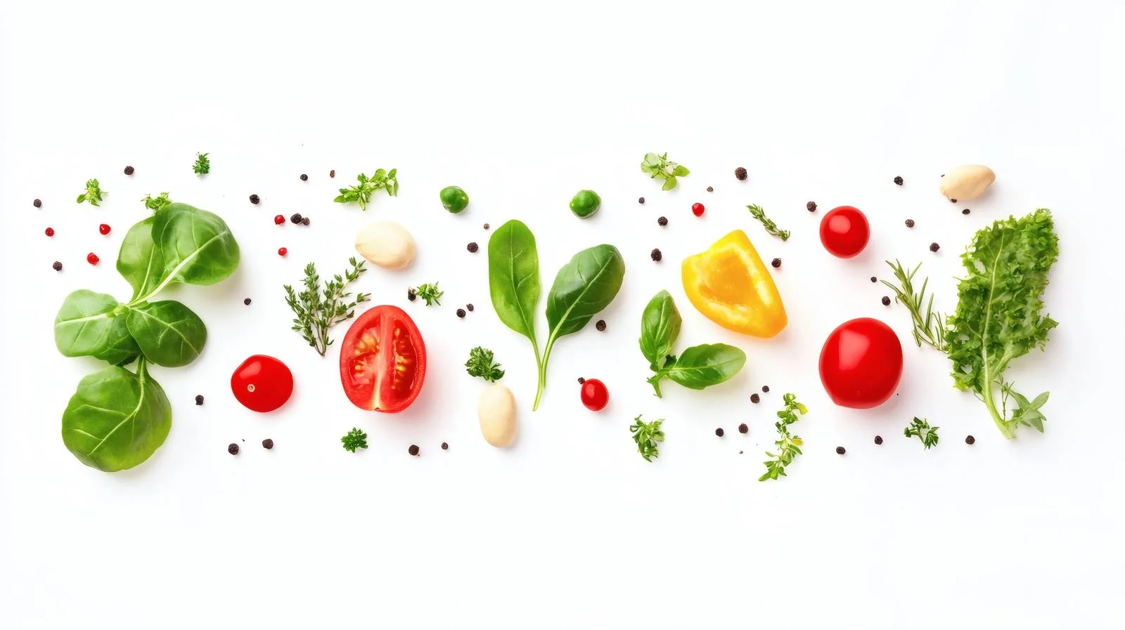 Nutritious Vegan Cuisine on White Background — free download from Dotvec