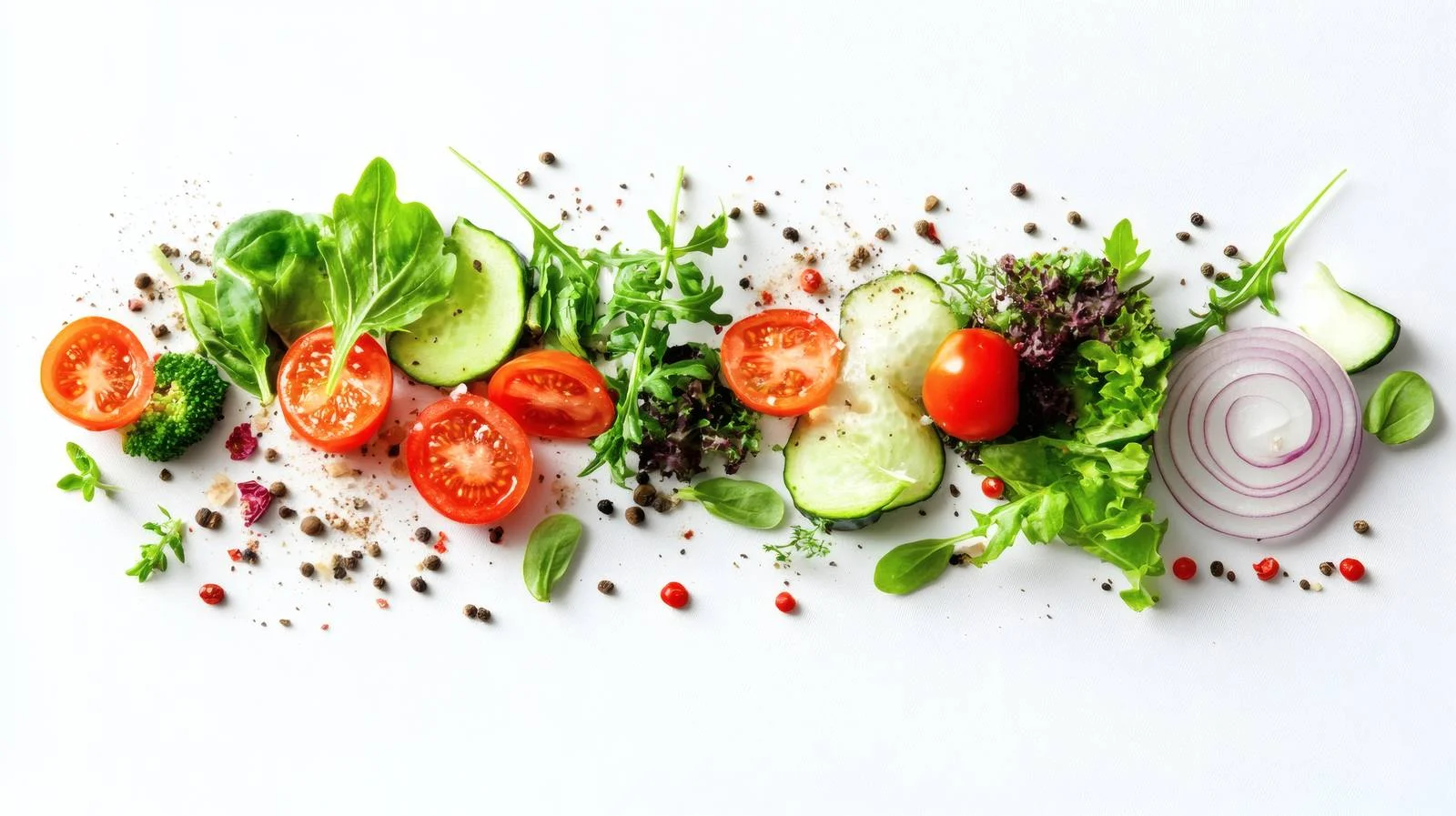 Nutritious Vegan Cuisine on White Background — free download from Dotvec