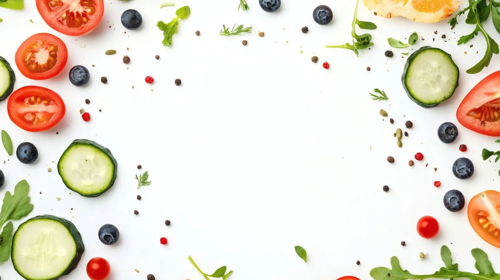 Fresh Healthy Food on White Background — free download from Dotvec