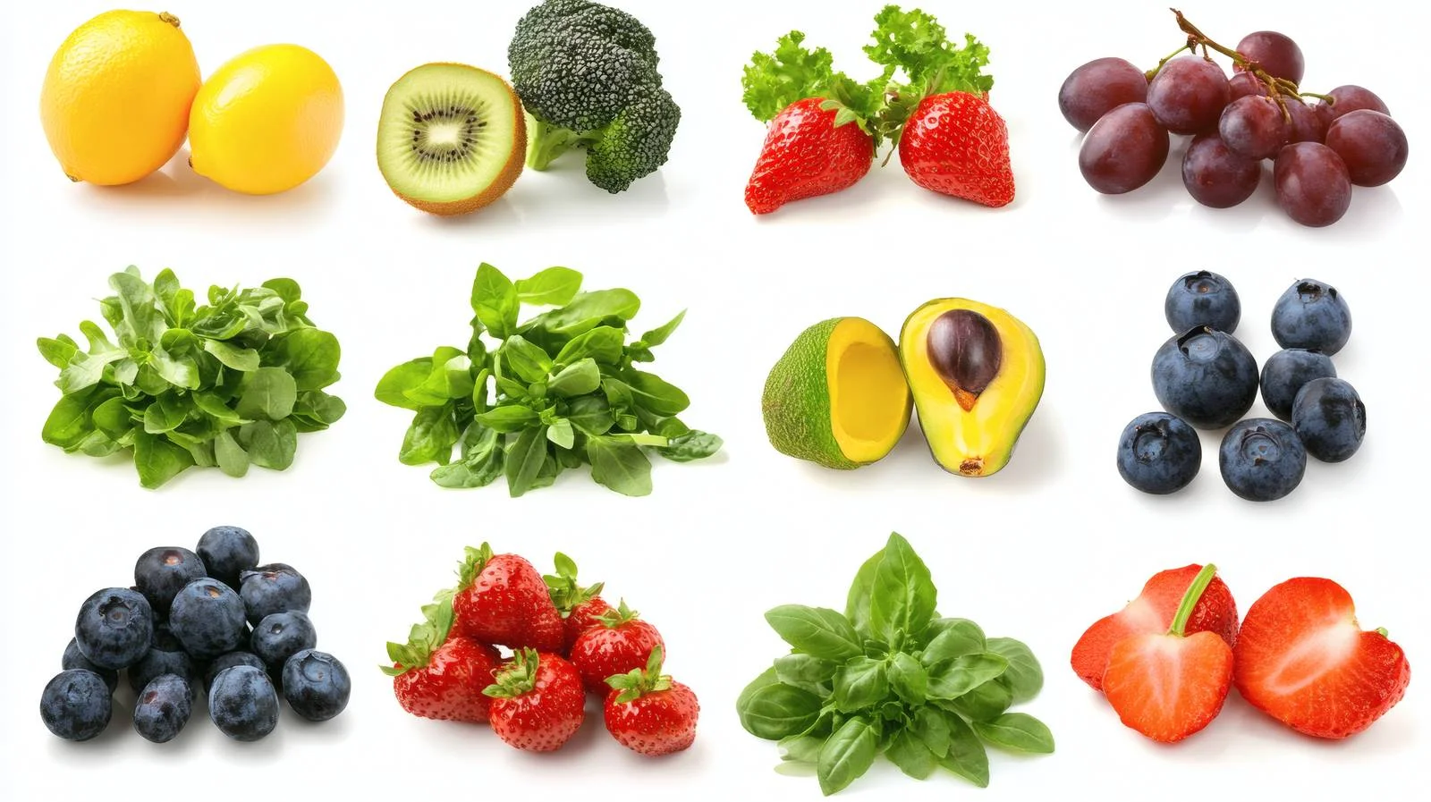Nutritious Food Choices on White Background — free download from Dotvec