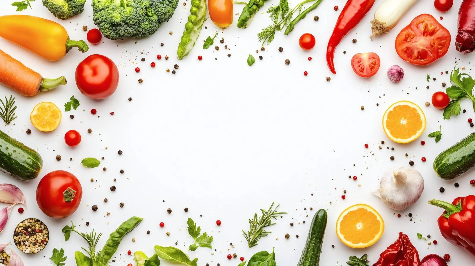 Fresh Vegetable Assortment on White Background — free download from Dotvec
