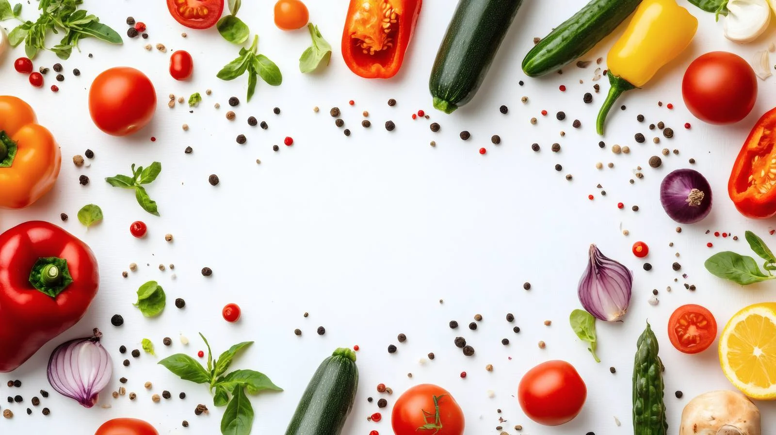 Fresh Vegetable Assortment on White Background — free download from Dotvec